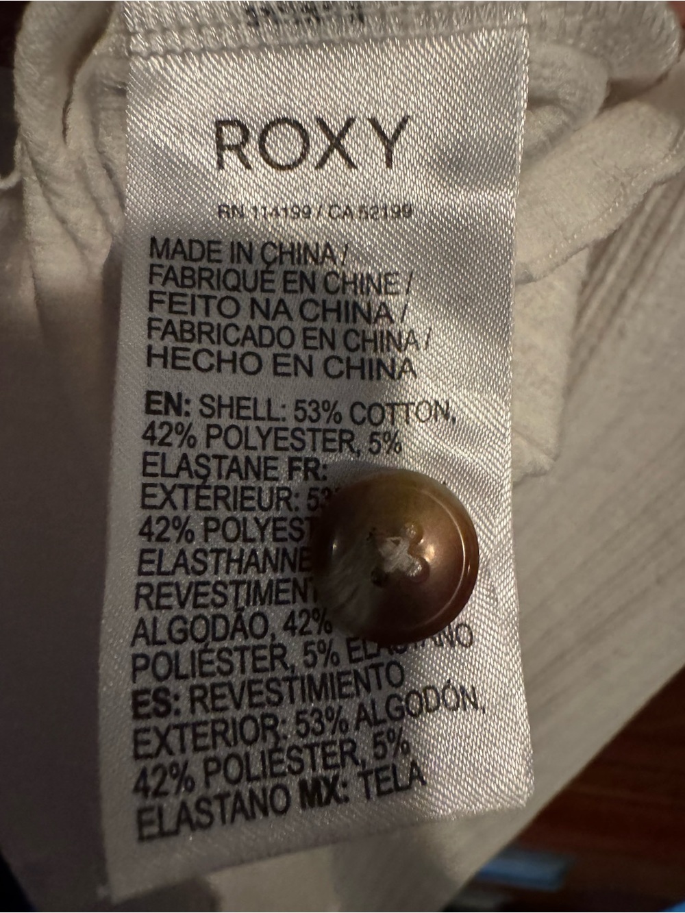 Roxy Sandy Hills Women's Size Large White Rib Knit Square Button Up Mini Dress - Picture 5 of 6